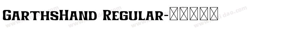 GarthsHand Regular字体转换